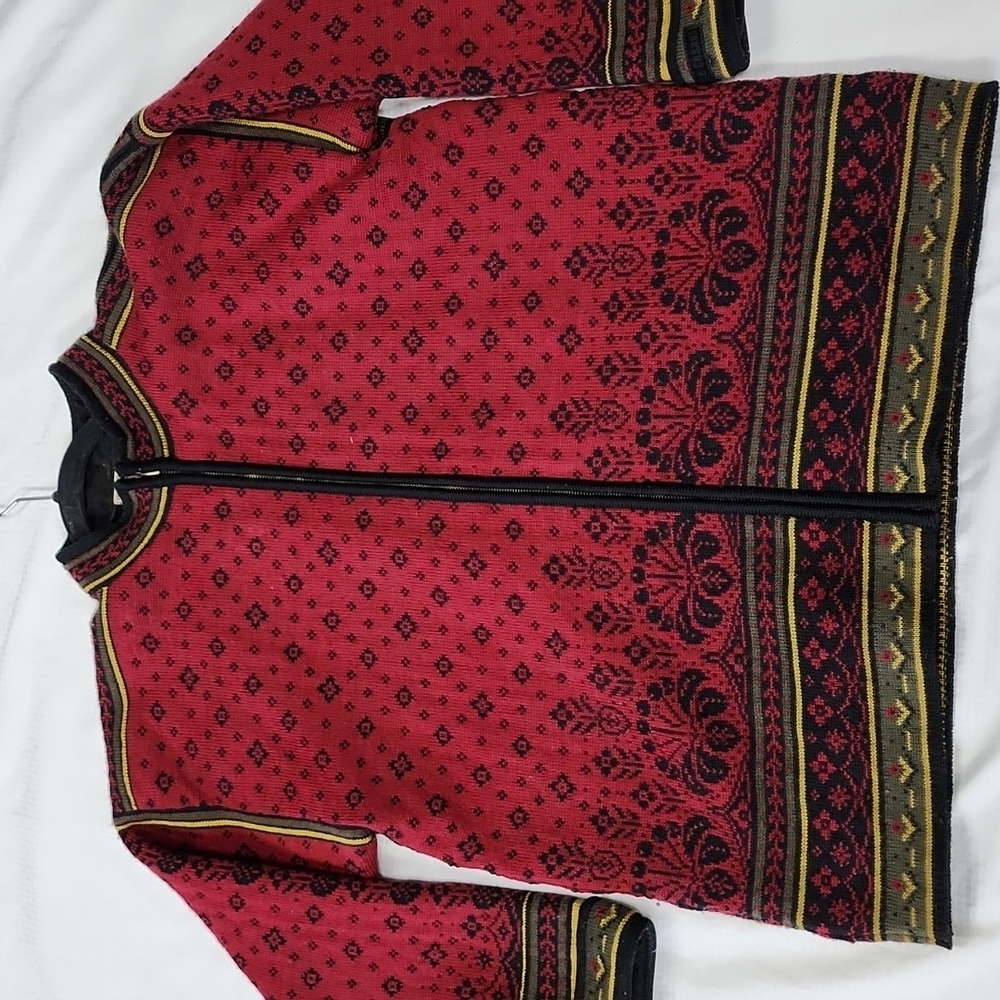 Dale of Norway L cardigan red